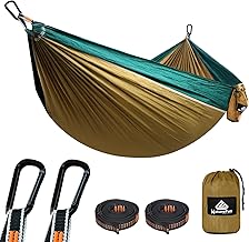 NATUREFUN Travel Hammock Ultralight 300kg Parachute Capacity Nylon Breathable Quick Dry