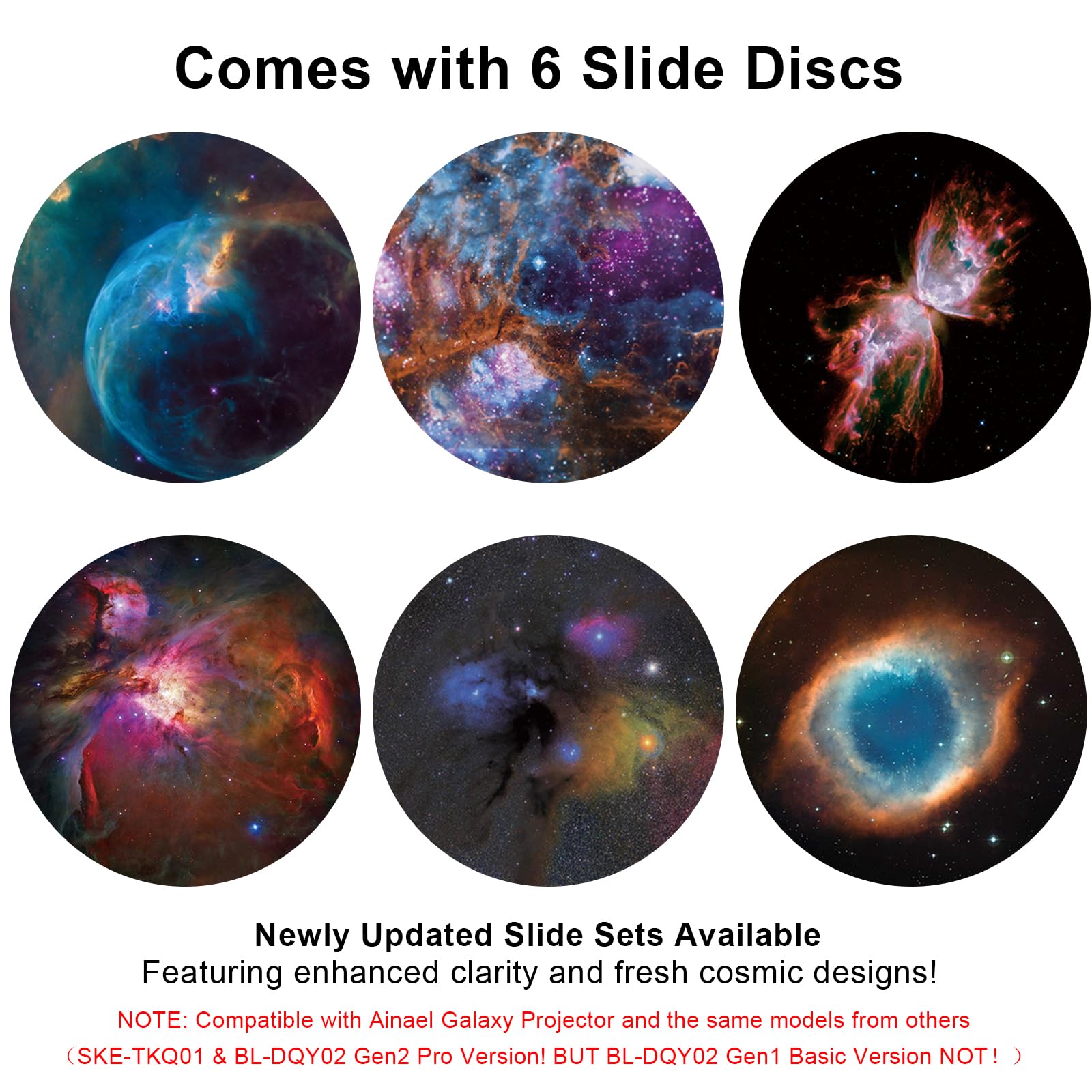 Meteor and Galaxy Projector & 2025 Version 6PCS Disc Set - Nebula A