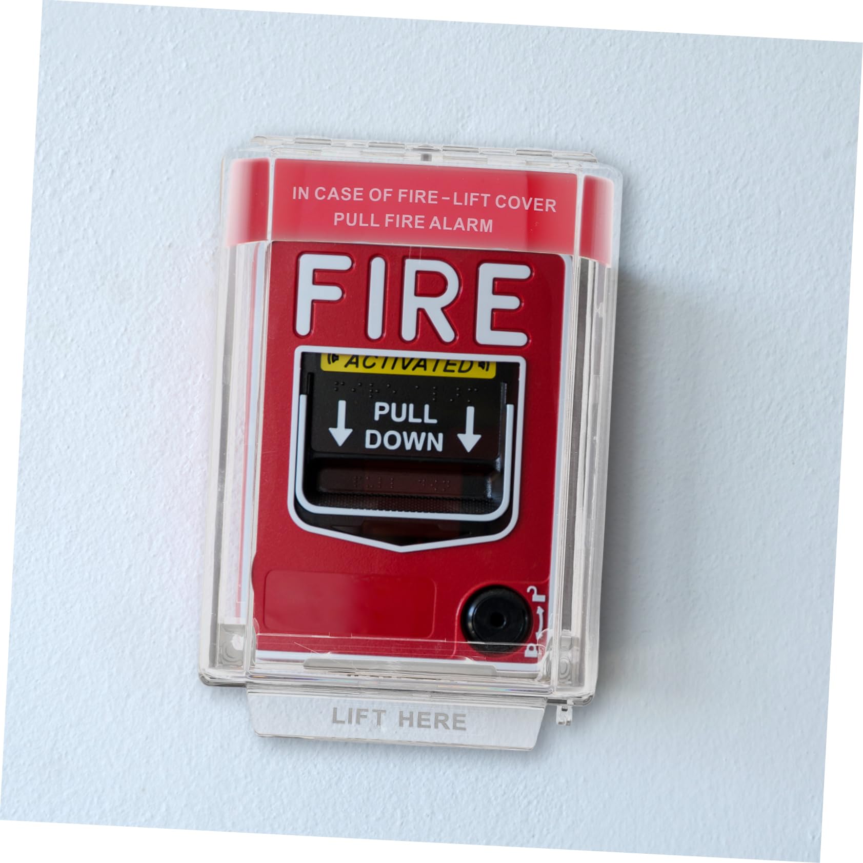 POPETPOP Interruptor para Punto de Llamada de Incendio Protector de Botón de Alarma Manual Cobertura Completa Fácil Instalación para Uso Interiores