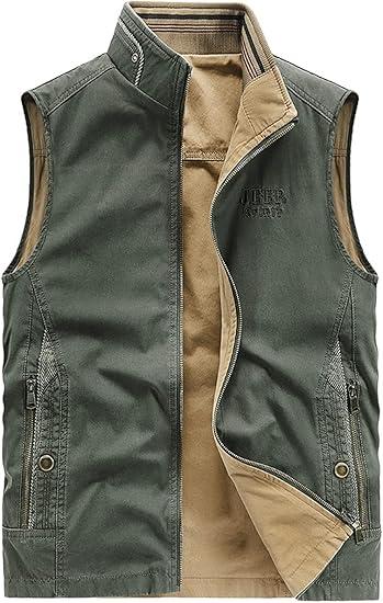 95 綿 リバーシブルベスト メンズ 春夏 アウトドア ミリタリーベスト ポケット多い フィッシングベスト 立ち襟 ジップアップ カーゴベスト カジュアルベスト ノースリーブ ワークベスト 軽量 通気 速乾 多機能ベスト ベスト 通販