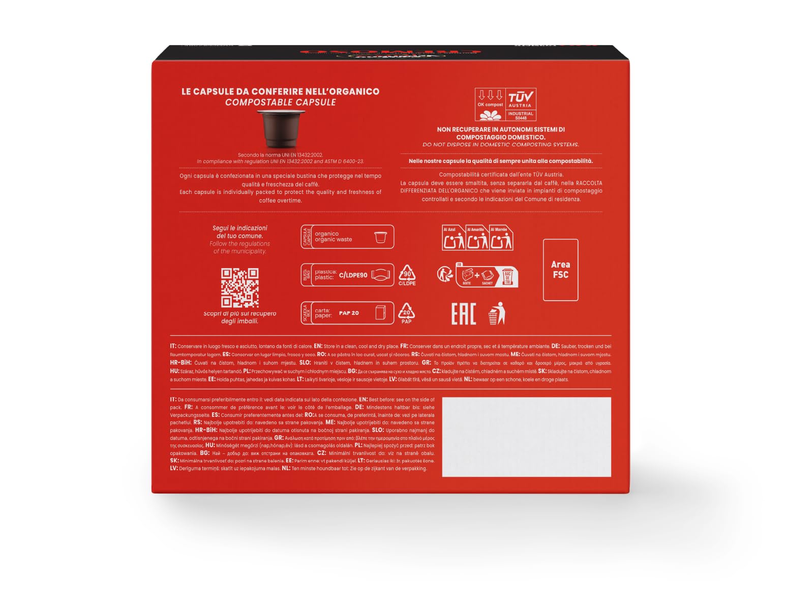 Caffè Vergnano 1882 - Cápsulas Compatibles Nespresso, Cremoso | Pack de 100 Cápsulas