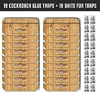 Vista 2 de Trampas adhesivas para cucarachas de interior (paquete de 18) - Trampas de pegamento para cucarachas, trampas para insectos con cebo para cucarachas