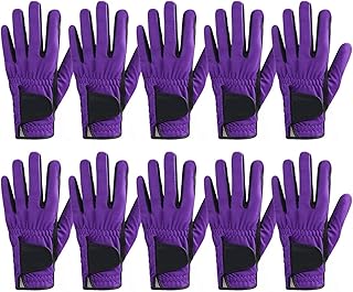 EIRAA 10 Pcs Golf Glove Men Left Hand Breathable Green 3D Performance Mesh Non-slip Micro Fiber Golf Gloves Help you train better (Color : Worn on Left Hand P, Size : 22 Small)