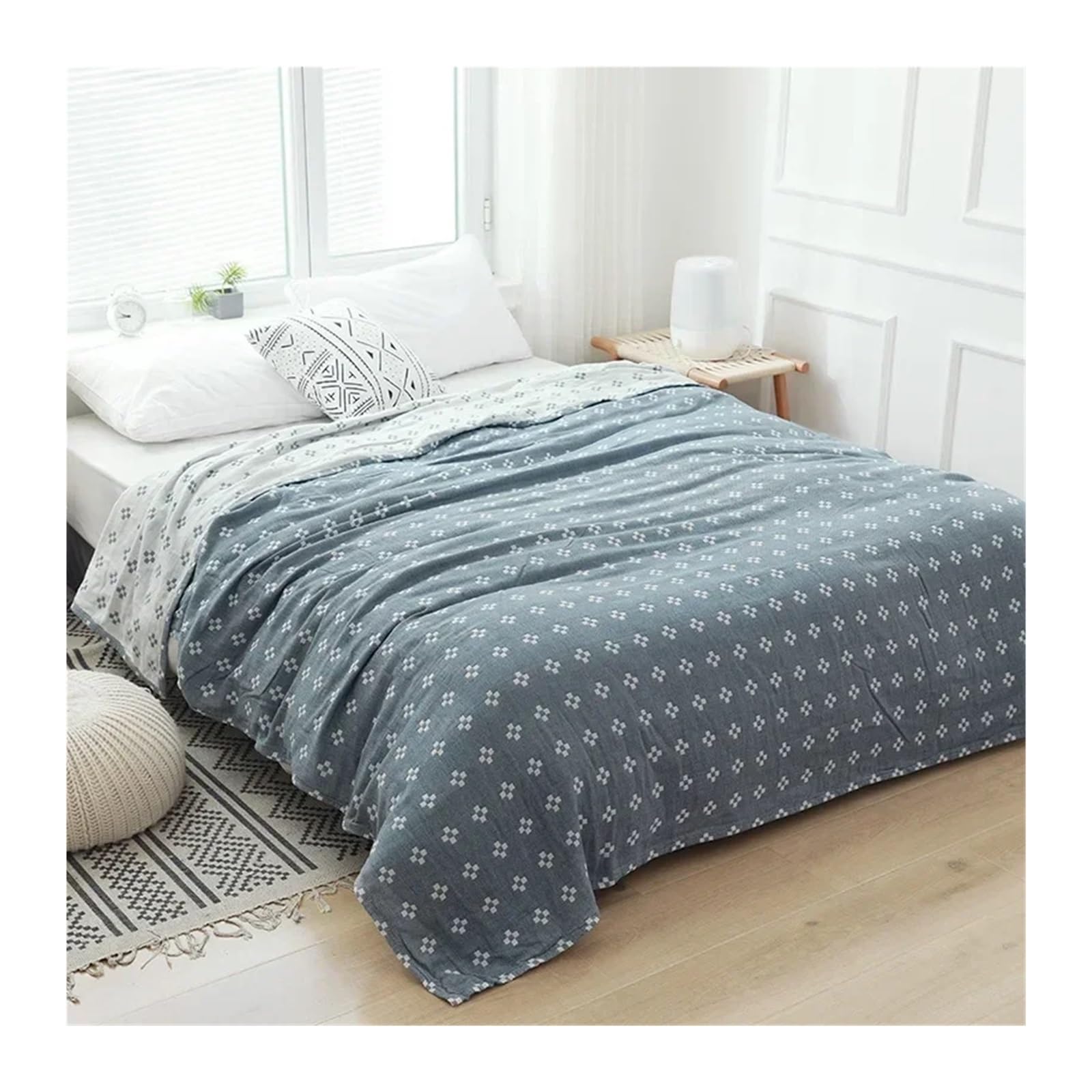 Muslin Gauze Throw Blanket Multicolor 150x200 200x230cm(Color3,200x230cm)