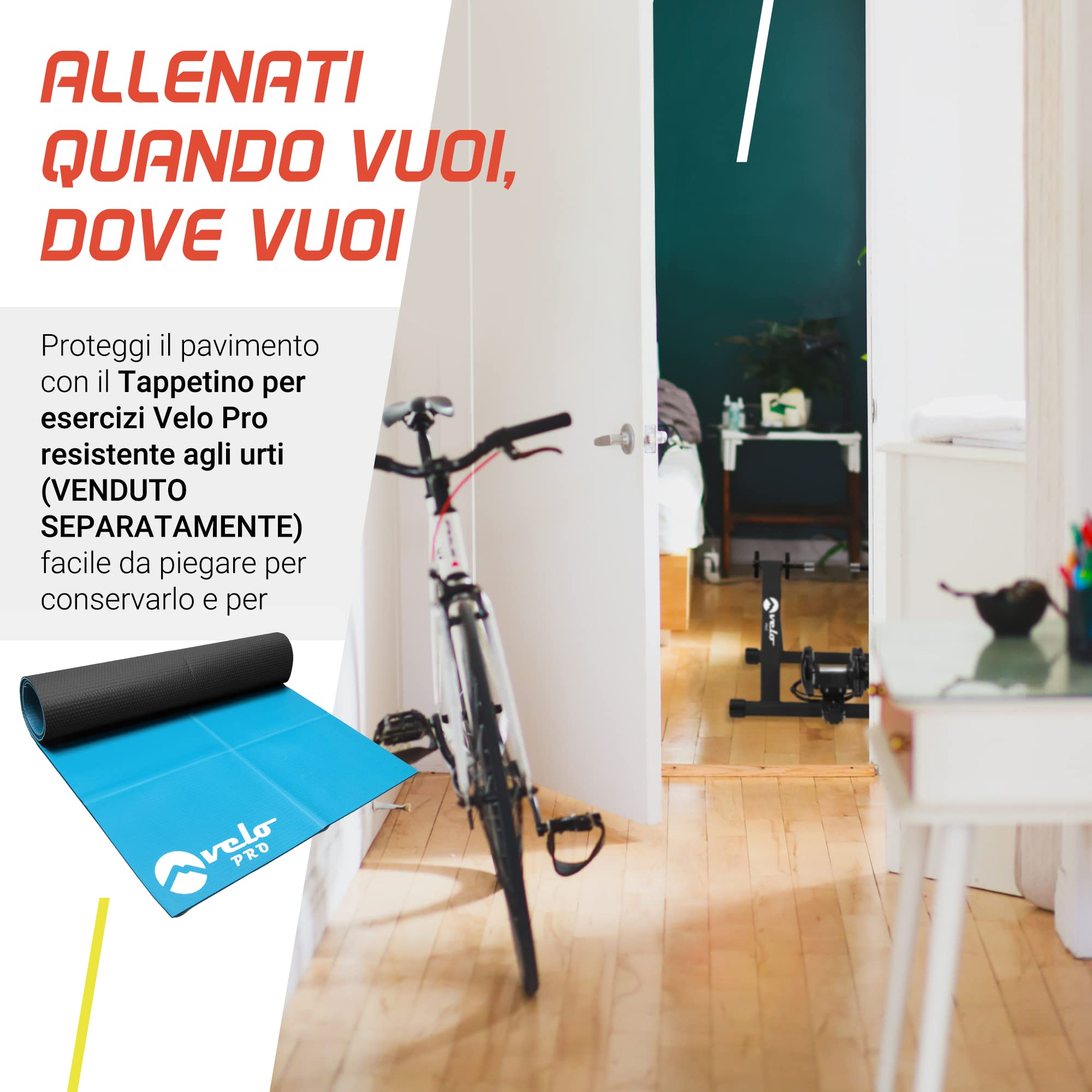 Tappetino da ginnastica resistente - Tappetino da palestra antiscivolo multiuso - Protezione per il pavimento per attrezzatura da allenamento in casa - tappetino per yoga, pilates e cross trainer