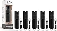 Vista 27 de POM Premium Pepper Spray Keychain, Quick Release Access Flip Top Safety, Police Grade OC Formula with UV Marking Dye, 25 Precision Bursts, 10 Foot