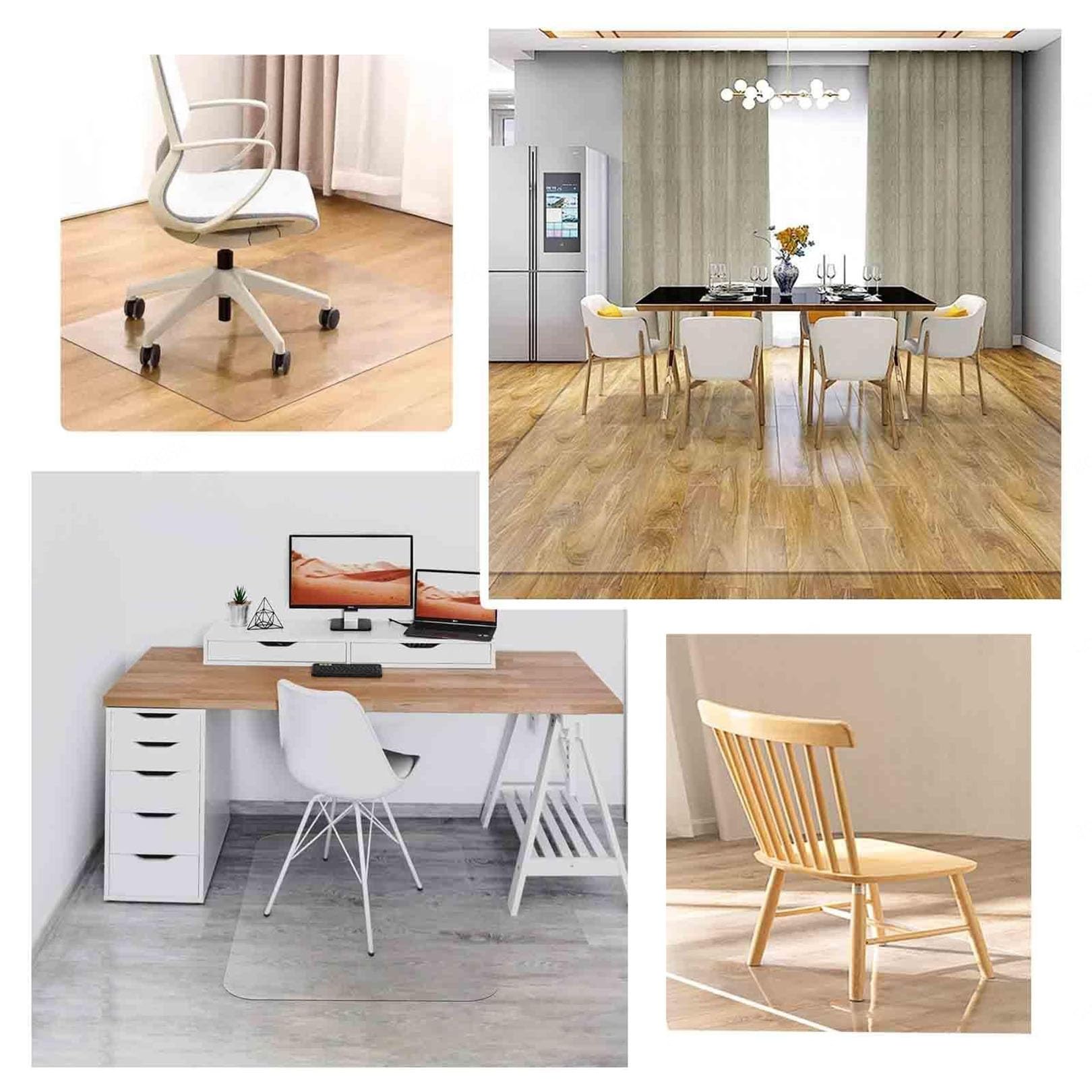 Protector de Suelo de Oficina de PVC, Protector de Suelo Duro Resistente, Alfombrilla for Silla for el hogar, Oficina, Estudio, Suelos de Madera (Size : 140X180cm)