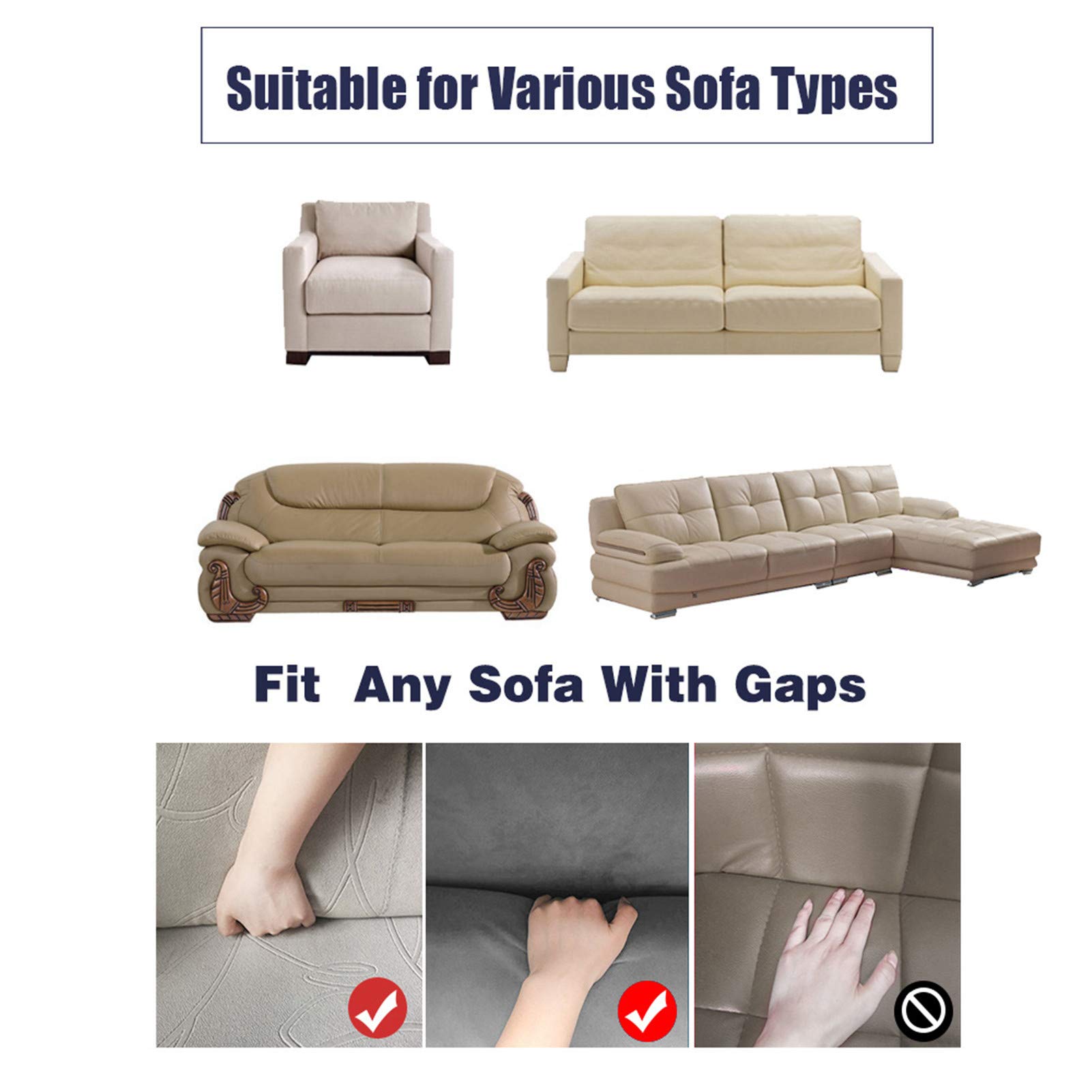 Sofa Überwürfe Sofabezug Stretch elastische Sofahusse Sofa Abdeckung, für Wohnzimmer Protector für Hunde Haustiere, in Verschiedene Größe und Farbe (P,1 Sitzplatz)