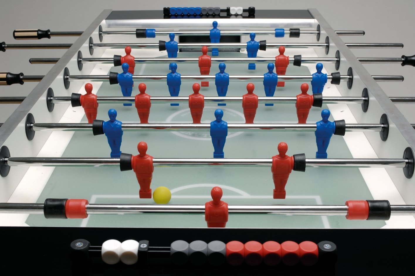 Garlando Calcio Balilla Master Champion Itsf Con Aste Uscenti, Campo Gioco Lungo Nero-Argento