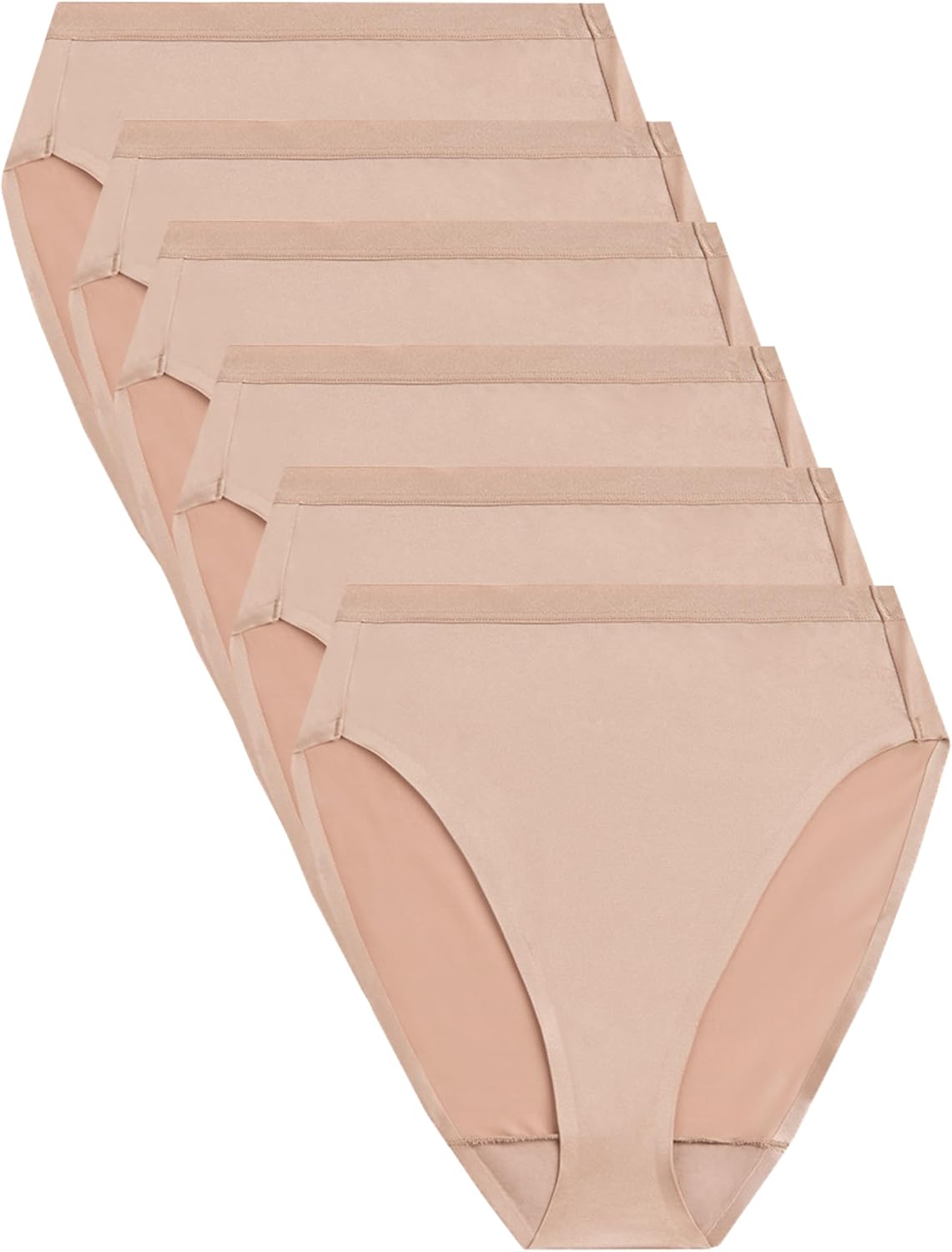 Wacoal Women's Wacoal Women's Inner Sheen Hi Cut Brief 6 Pack