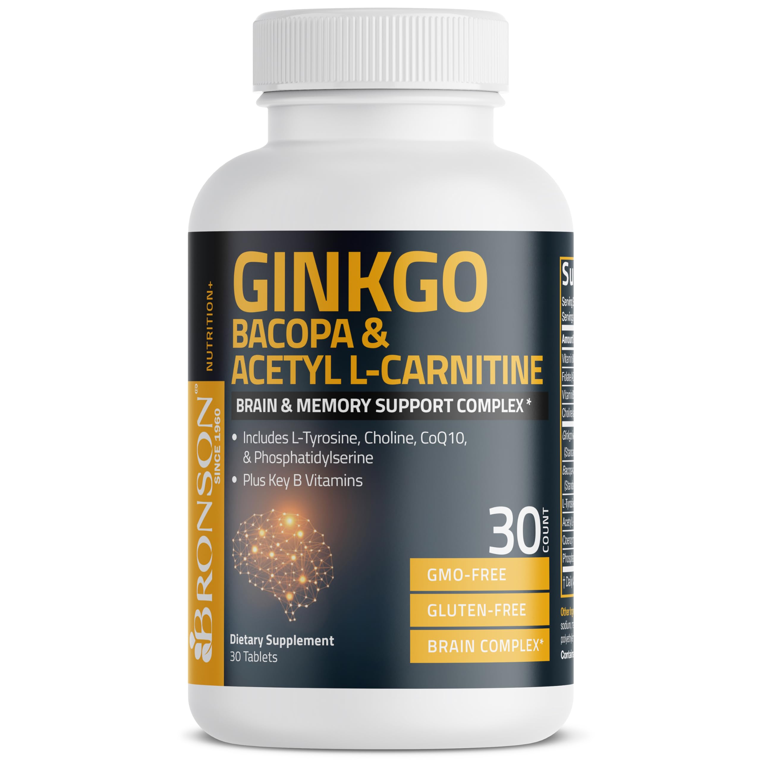 can you take l-carnitine and l-tyrosine together Amazon.com: Bronson Ginkgo, Bacopa & Acetyl L-Carnitine Brain & Memory  Support Complex with L-Tyrosine, Choline, CoQ10 & Phosphatidylserine Plus  Key B Vitamins Non-GMO, 30 Tablets : Everything Else