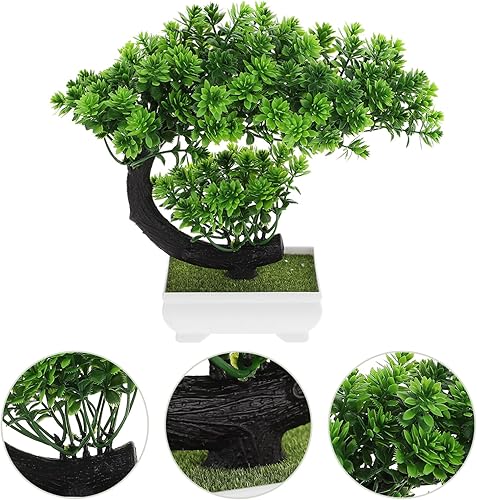 Miniatura 4 de GANAZONO Pequeñas plantas artificiales para decoración del hogar, mini árbol bonsái artificial, plantas artificiales japonesas para decoración del