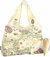 Vista 24 de Xplorer Maps Bolsa con asas – Bolsa de compras reutilizable para comestibles, plegable y lavable de nailon, resistente y compacta