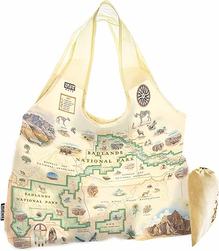 Miniatura 24 de Xplorer Maps Bolsa con asas – Bolsa de compras reutilizable para comestibles, plegable y lavable de nailon, resistente y compacta