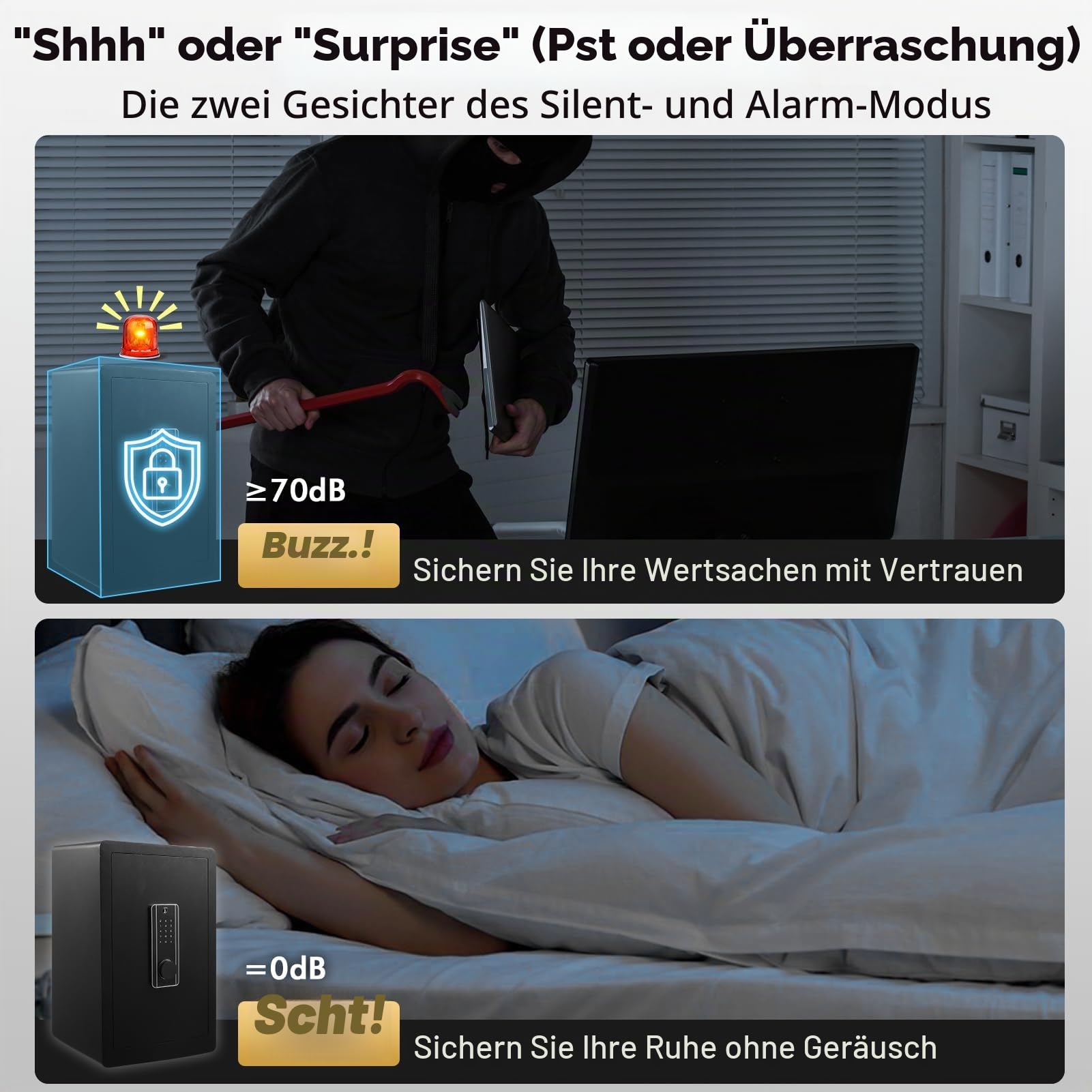 73L Großer Safe Tresor für Zuhause,Tresor Feuerfest Wasserdicht mit Schlüssel,Zahlenschloss,Digitaler Heimtresor mit Herausnehmbarem Regal & Dualem Alarmsystem,Safe Tresore für Schmuck Bargeld