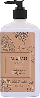 Aluram Golden Glow Body Lotion, Nourishing Radiance & Tone with Squalane & Watermelon Seed Oil, 18 Fl Oz