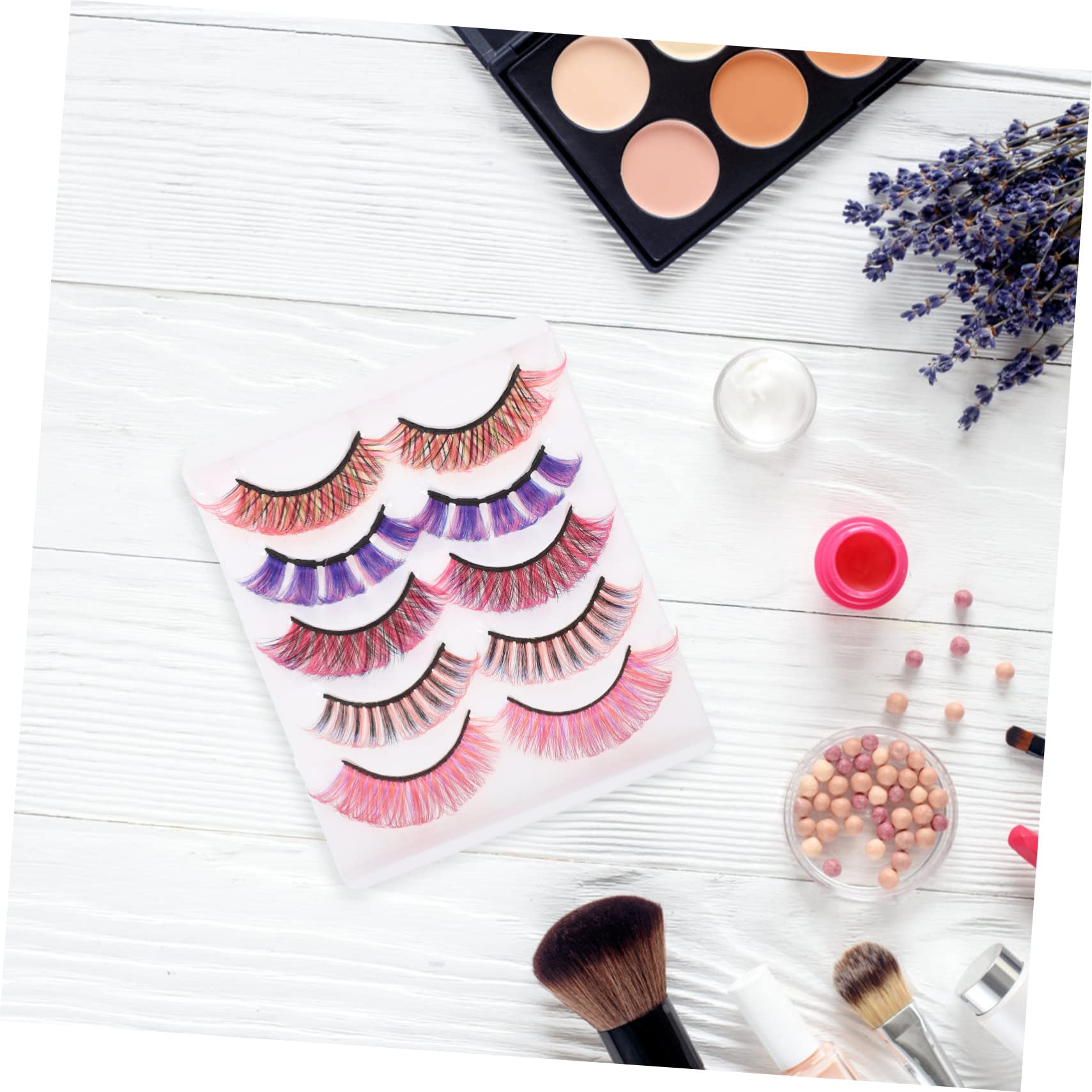 Housoutil Estensioni Ciglia Colorate Curvatura Per Look Naturale Ciglia Sintetiche Morbide e Leggere Per Trucco Giornaliero e Occasioni Speciali