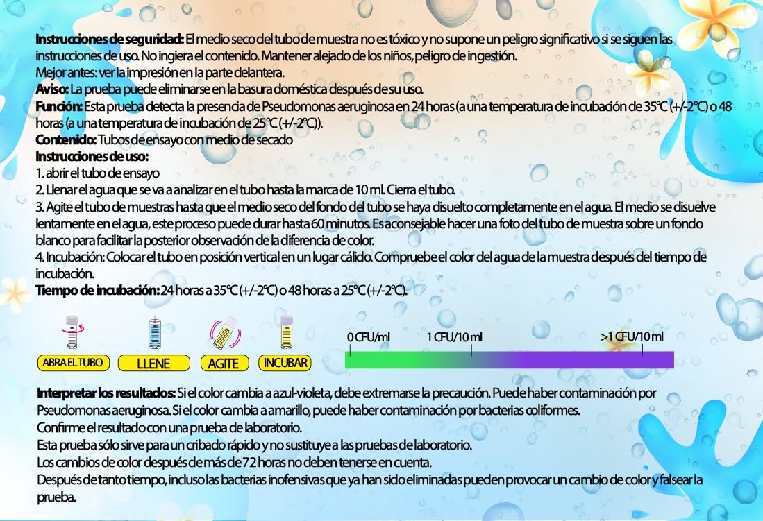 Prueba de bacterias de agua para Pseudomonas aeruginosa Prueba de bacterias en agua potable y agua de pozo (5)