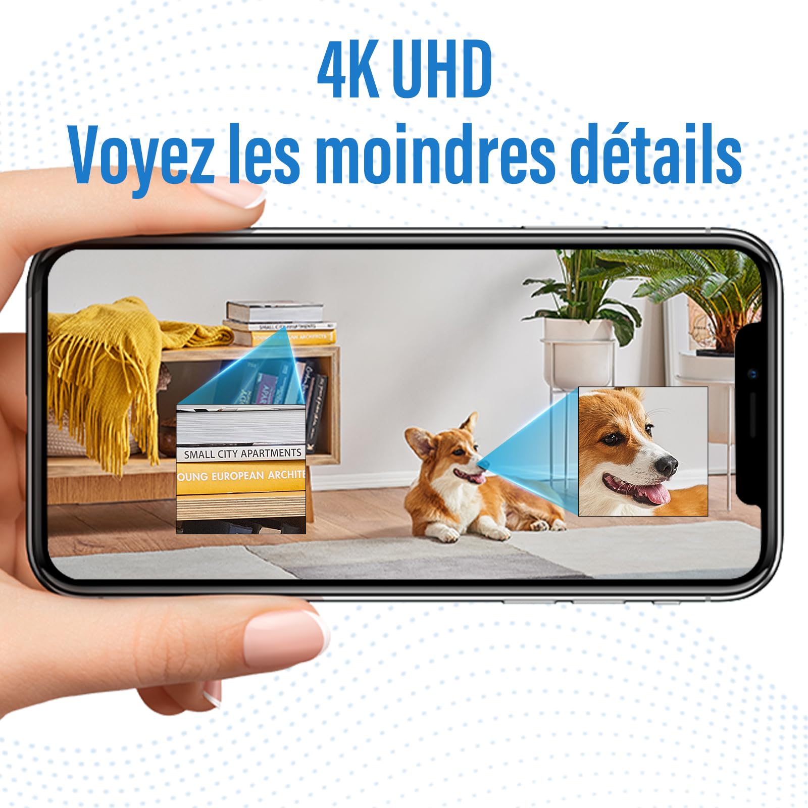 mini telecamera spia nascosta Interna 4K UHD Videocamera Sorveglianza con Visione Notturna, Mini Telecamera Spia Nascosta, Notifiche Movimento Istantanee, Doppia Memoria SD/Cloud