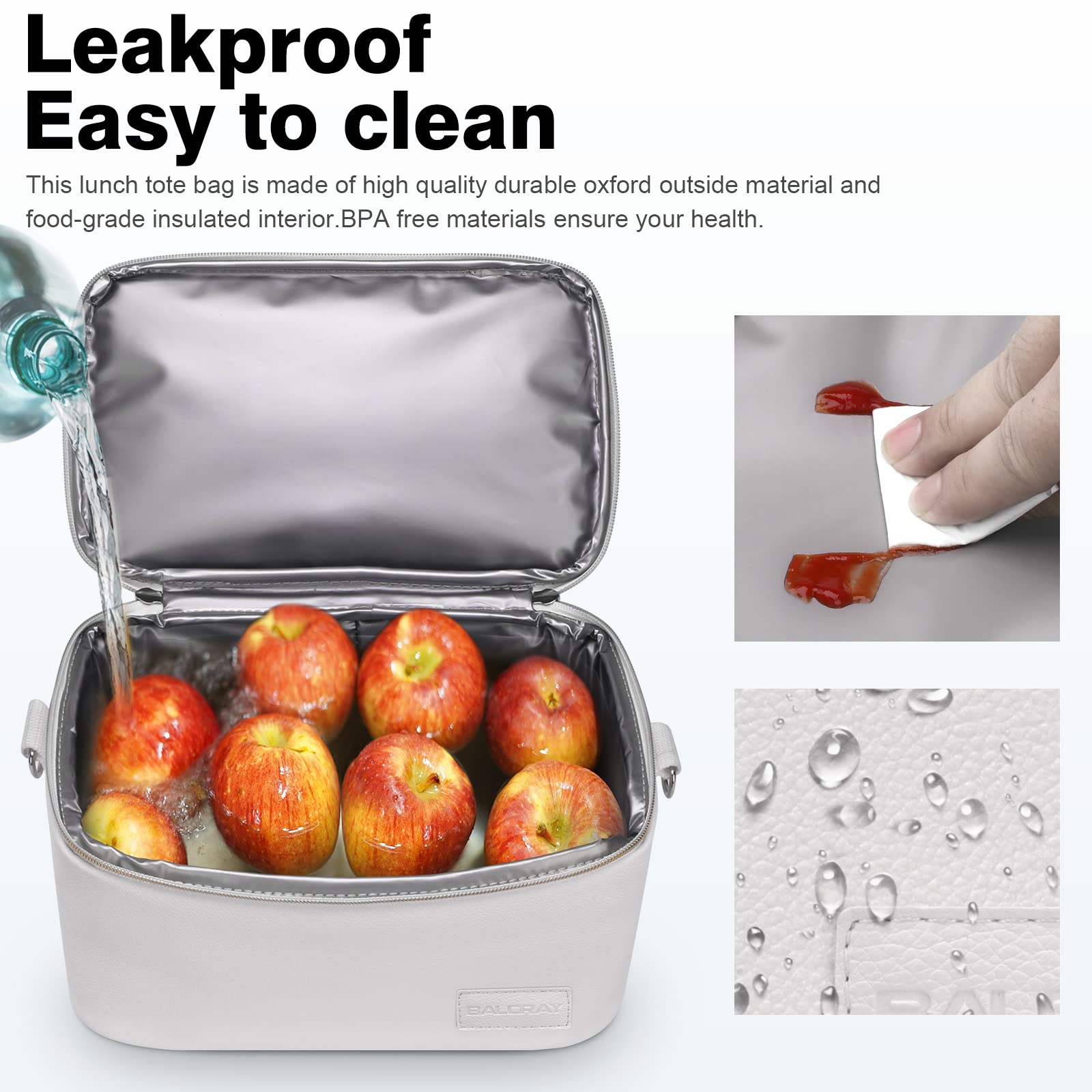 BALORAY Bolsa De Almuerzo Para Mujeres Y Hombres, Lonchera Grande Con Aislamiento Para Adultos, Para Oficina, Trabajo, Escuela, Picnic, Playa, A Prueba De Fugas, Con Correa Ajustable Para El Hombro (leopardo