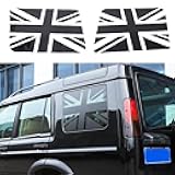 Rear Side Window Decal Stickers Compatible with Land Rover Discovery 2 Accessories 1998-2004, Side Window Glass Cover UK United Kingdom Trim Exterior Decal Accessories
