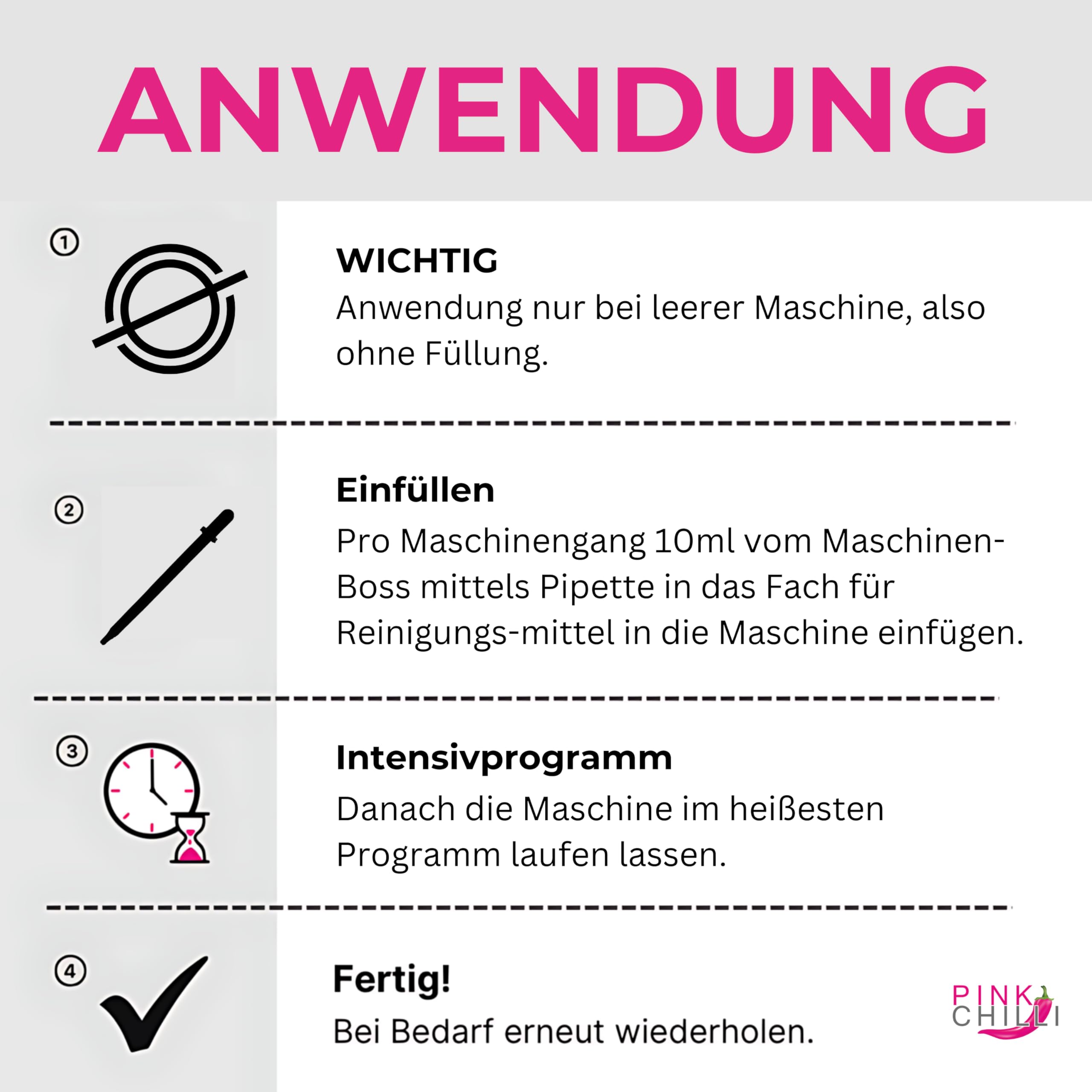 Maschinen-Boss 1l - Biofilm entfernen Waschmaschine & Spülmaschine - ca 100 Anwendungen - Sensoren Maschinenreinigung Geruchsentfernung - hochkonzentrierter Reiniger gegen Ablagerungen