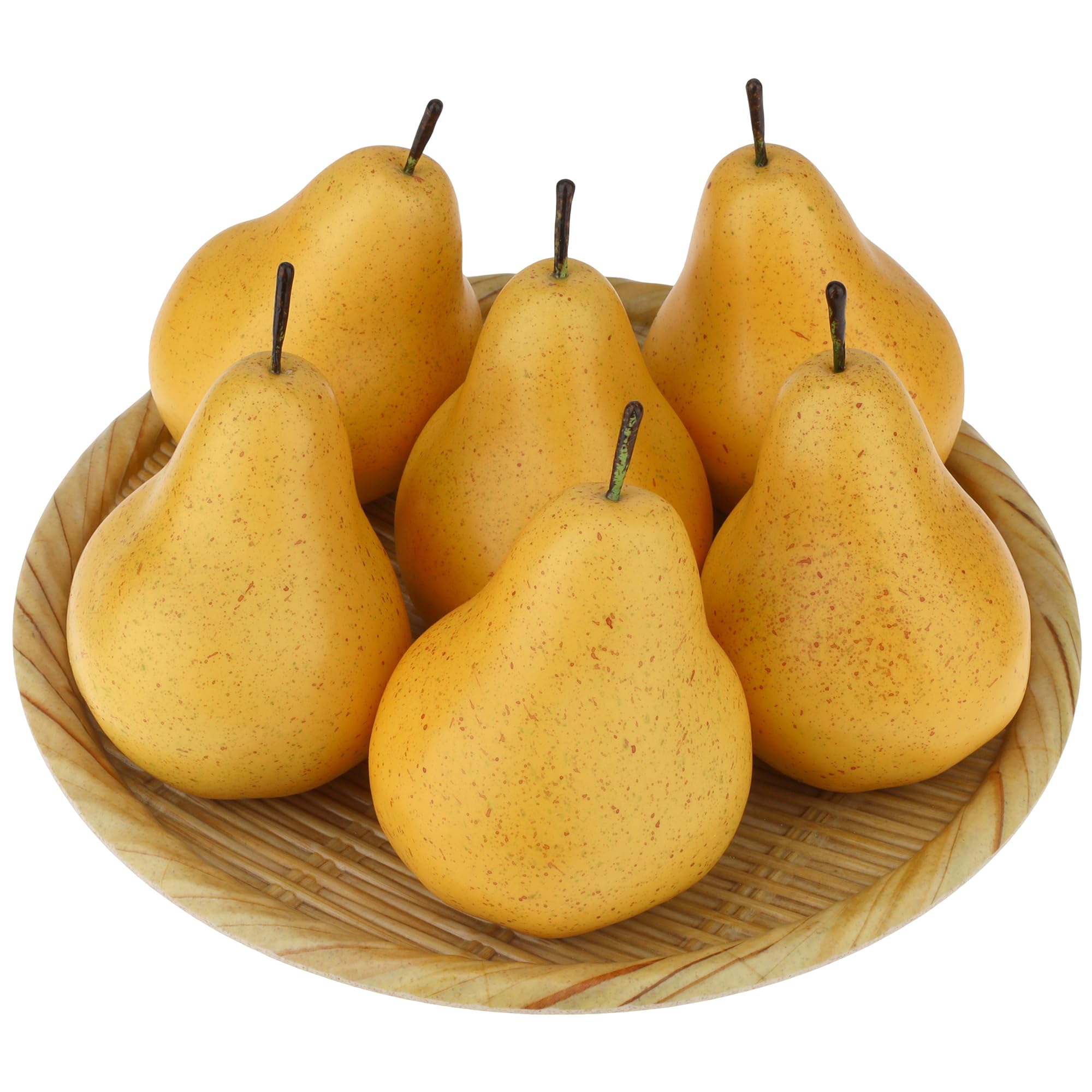 Gresorth 6pcs Artificial Pear Decoration Fake Fruit Lifelike Simulation Fruits Home Party Kitchen Photography Props