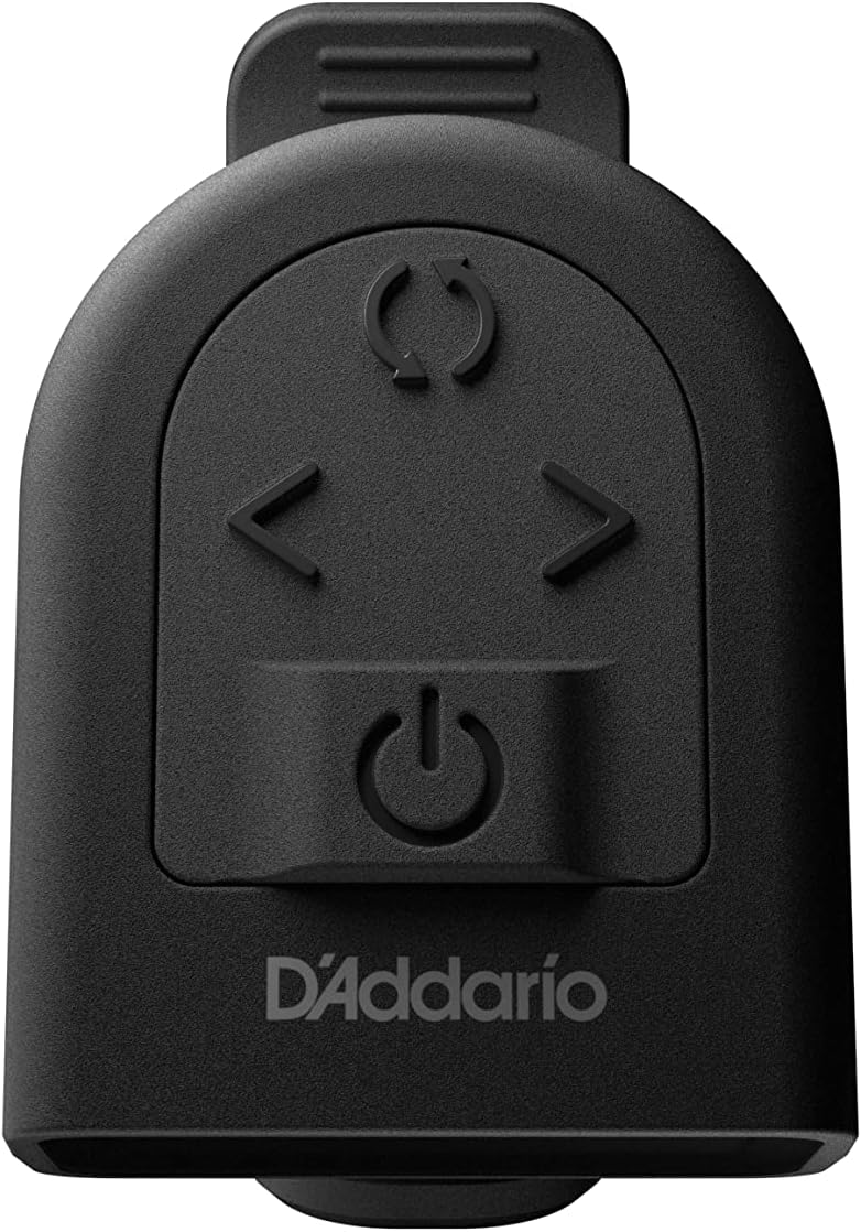 D'Addario Guitar Tuner - Micro Headstock Tuner - Tuner for Acoustic Guitar, Electric Guitar, Bass Guitar, Mandolin, Banjo, Ukulele, Cello, Double Bass & More - Universal Clip On - 1pk