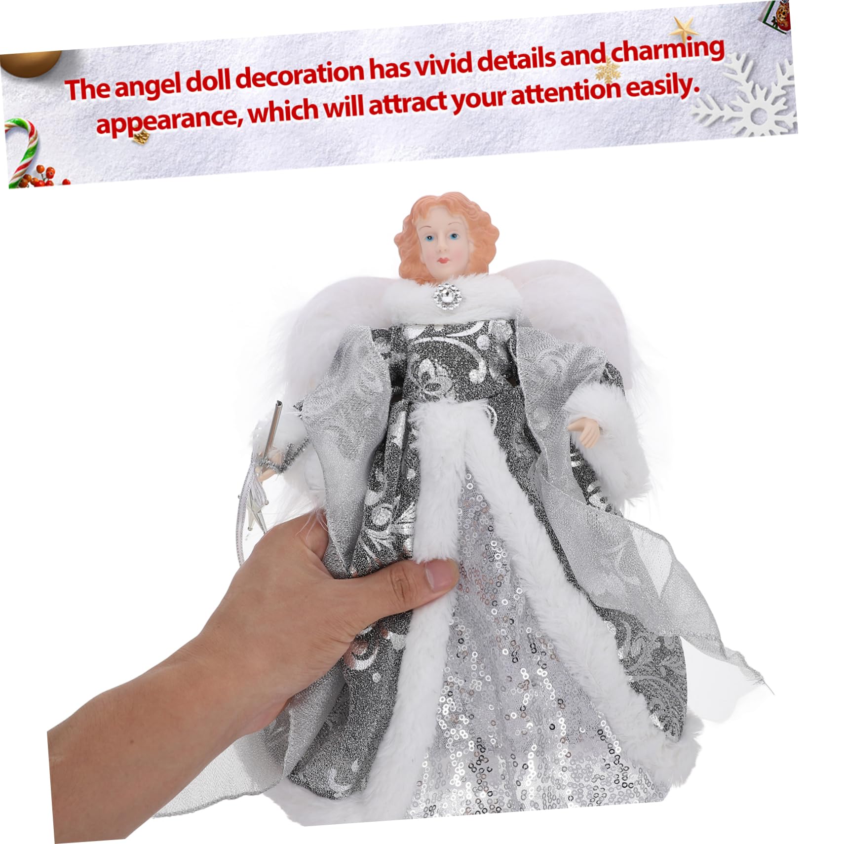 Cabilock Engel Baumspitze Weihnachten Cartoon Dekoration Schlafzimmer Geschenk Familie Festive Atmosphäre Joy