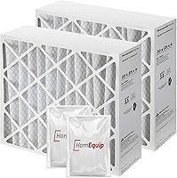 HOMEQUIP 20x25x4 MERV 11 Furnace Filters - FC100A1037 Replacement, 2 Pack with Disposal Bag for Cleaner Air