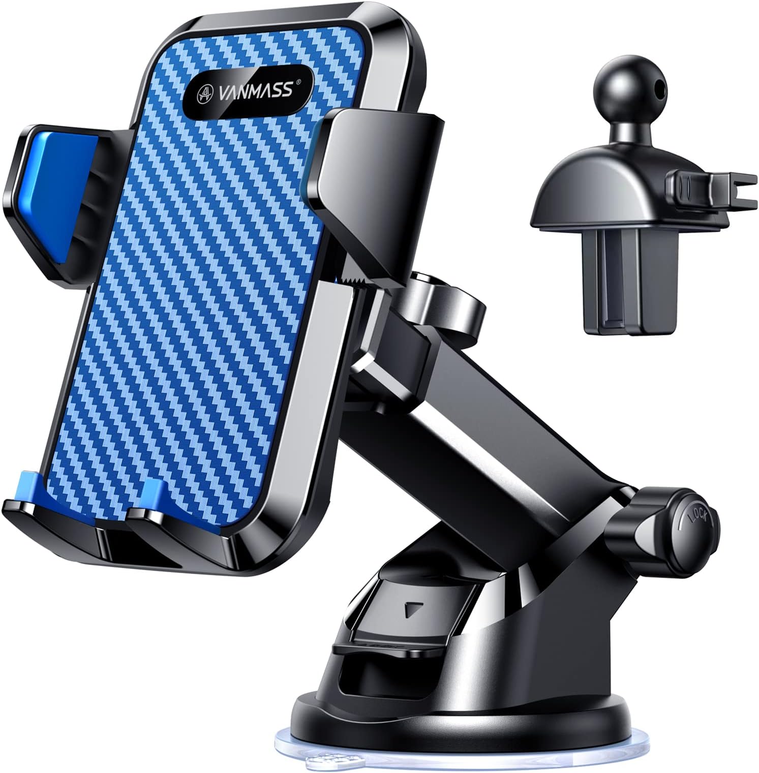 VANMASS Car Phone Holder 2026 [85+ LBS Strong Suction & True Military-Grade] Rotatable Universal Mobile Phone Mount Dashboard Windscreen Vent Desk Automobile for iPhone 17 16 Pro Max 15 14 Samsung