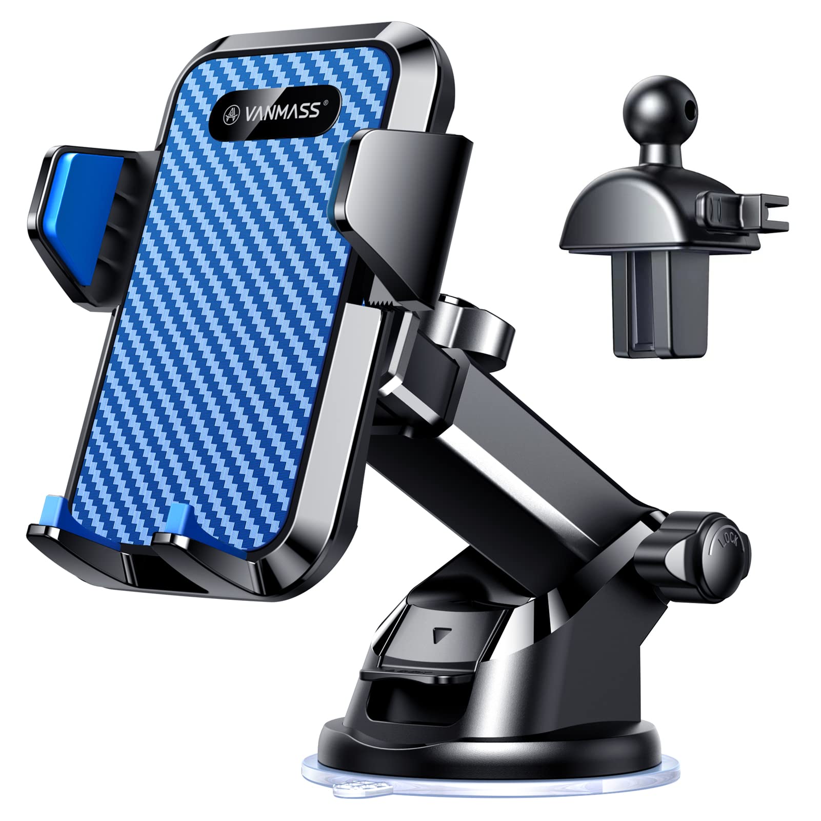 VANMASS Best Car Phone Holder 2025 [85+ LBS Strong Suction & True Military-Grade] Rotatable Universal Mobile Phone Mount Dashboard Windscreen Vent Desk Automobile for iPhone 17 Pro Max 16 15 SamsungVANMASS Best Car Phone Holder 2025 [85+ LBS Str…
