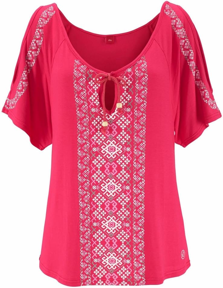 Women Flower Print Tops,QINGXIA_ZI Ladies Summer Casual Off Shoulder Blouse Short Sleeve Round Collar Shirt Loose Comfortable Breathable T-Shirt