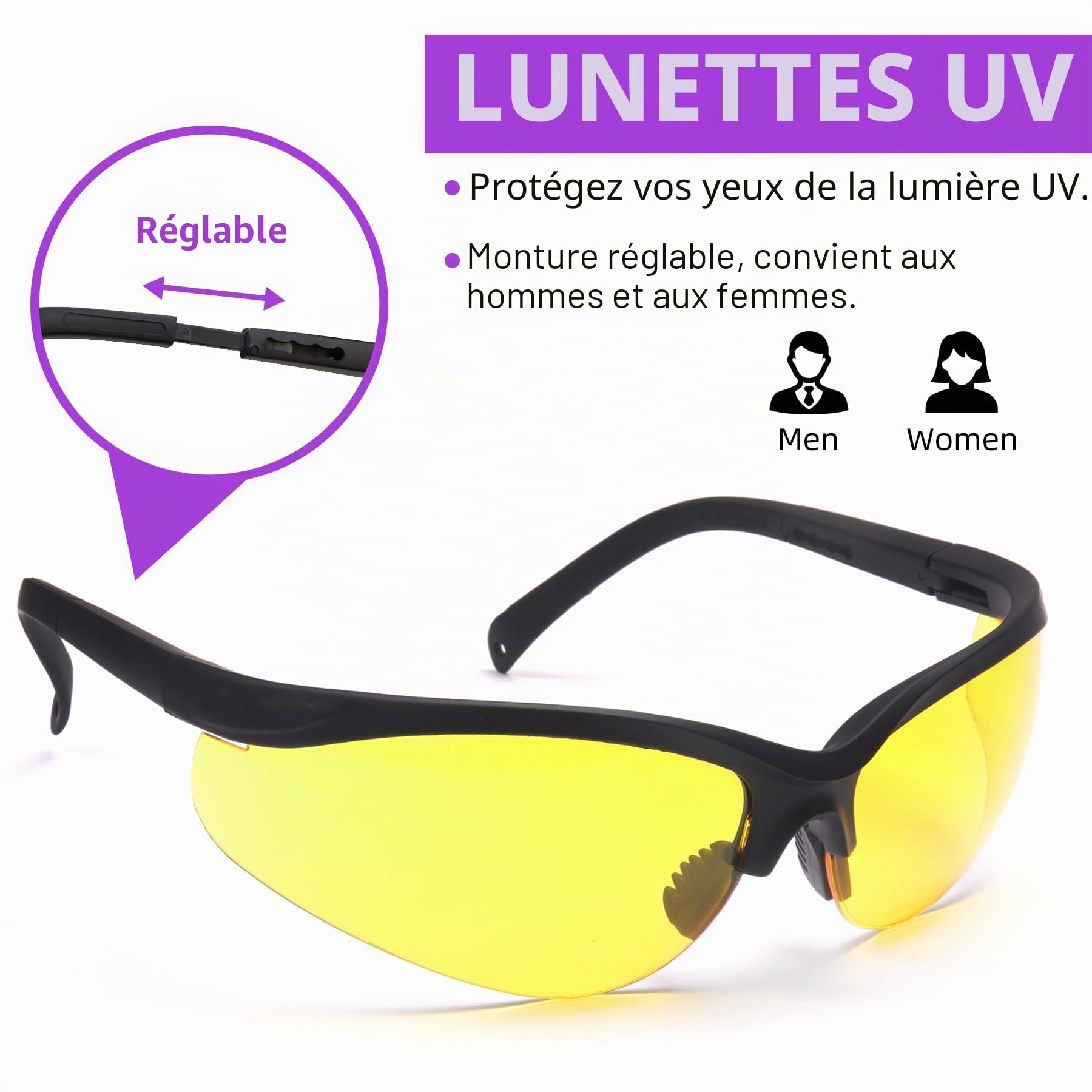 COSOOS Outil de détecteur de fuite de climatisation, Kit détecteur de fuite AC, Lumière UV pour détection de fuite de colorant UV AC, Détecteur de fuite de colorant d'huile avec lunettes de protection