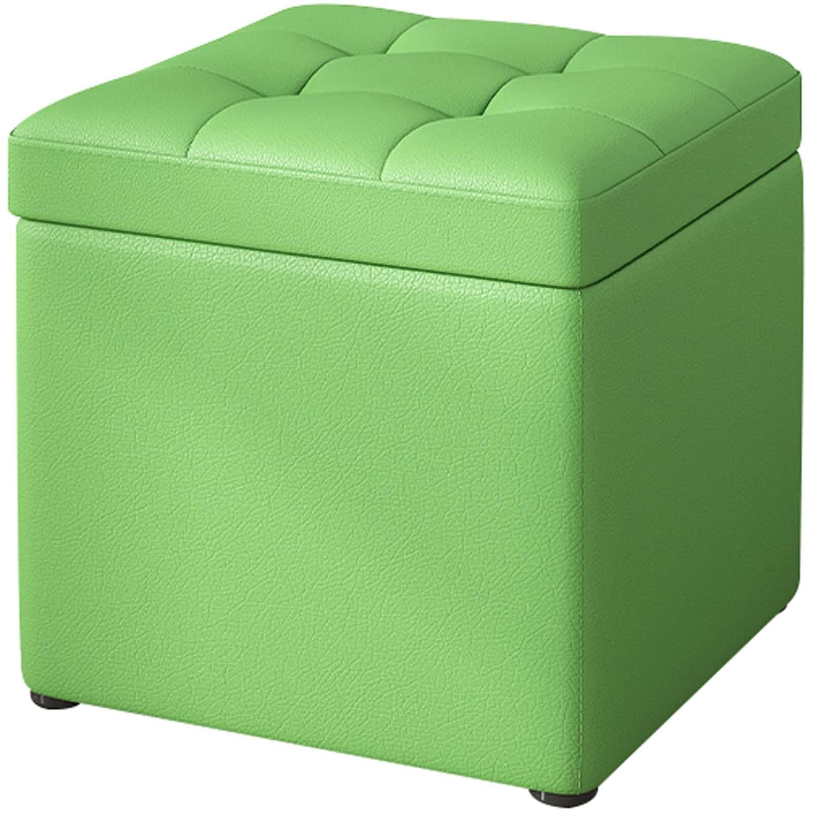 Repose-pieds cube en cuir pour un salon chaleureux et ordonné