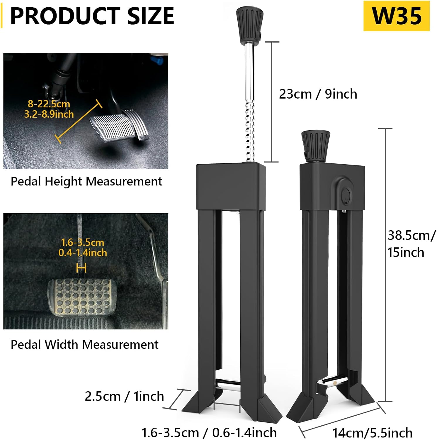 Brake Pedal Lock - Car Anti Theft Device with Led, Pedal Lock Anti Theft Car Security, 3 Second Install Car Theft Prevention Device for SUV/Truck/Van