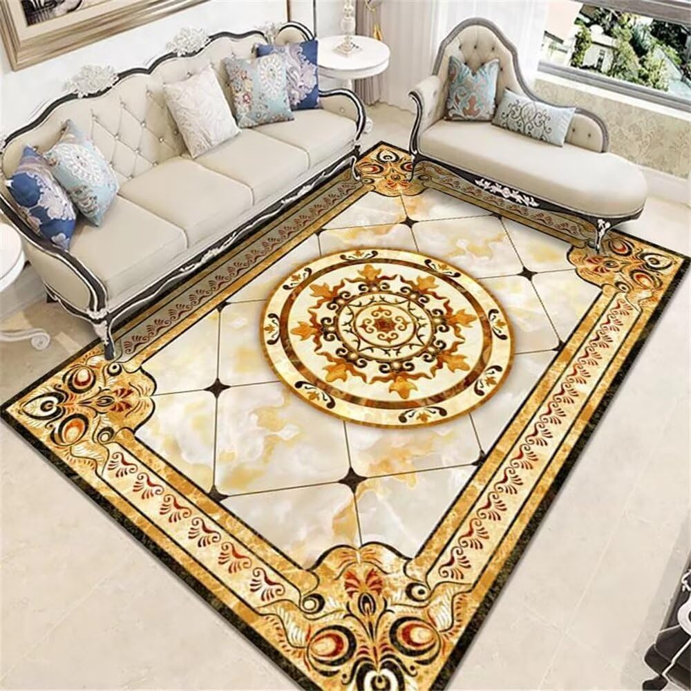 Tapis enfant acoustique et anti-allergique jaune 80x120