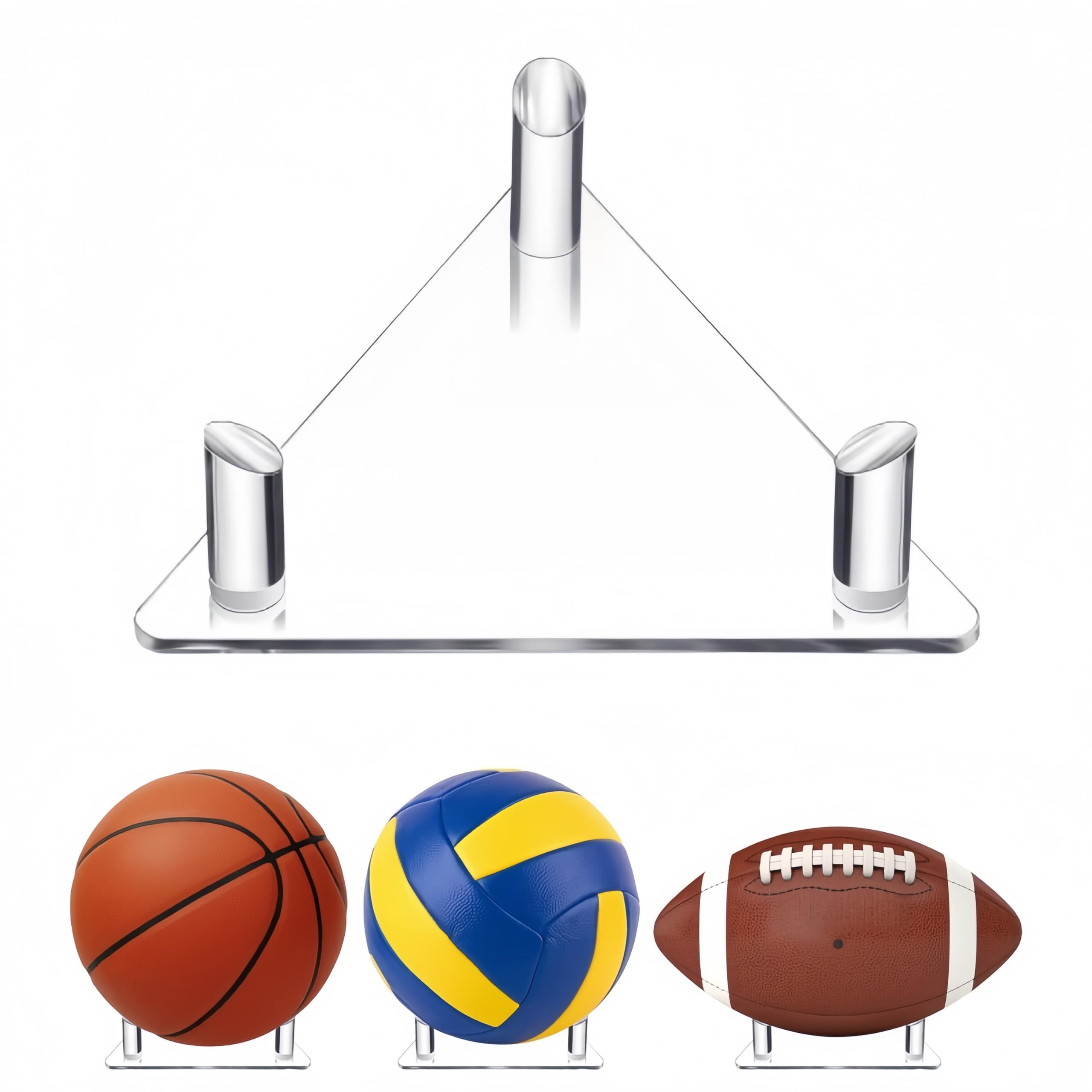 NOYIN NETEK Football Display Stand - Clear Acrylic Ball Holder