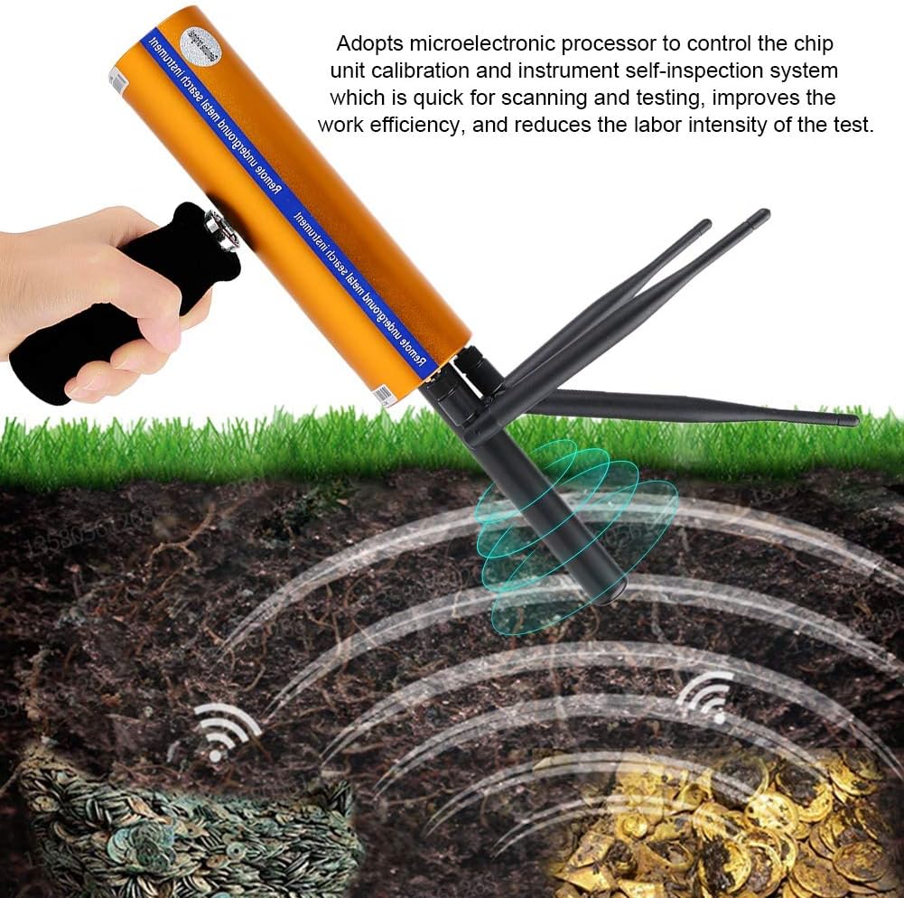 AKS Metal Detector Rechargeable Locator Finder Treasure Scanner 1400Meters 100-240V for Gold, Silver, Copper and Precious Stones.(US)