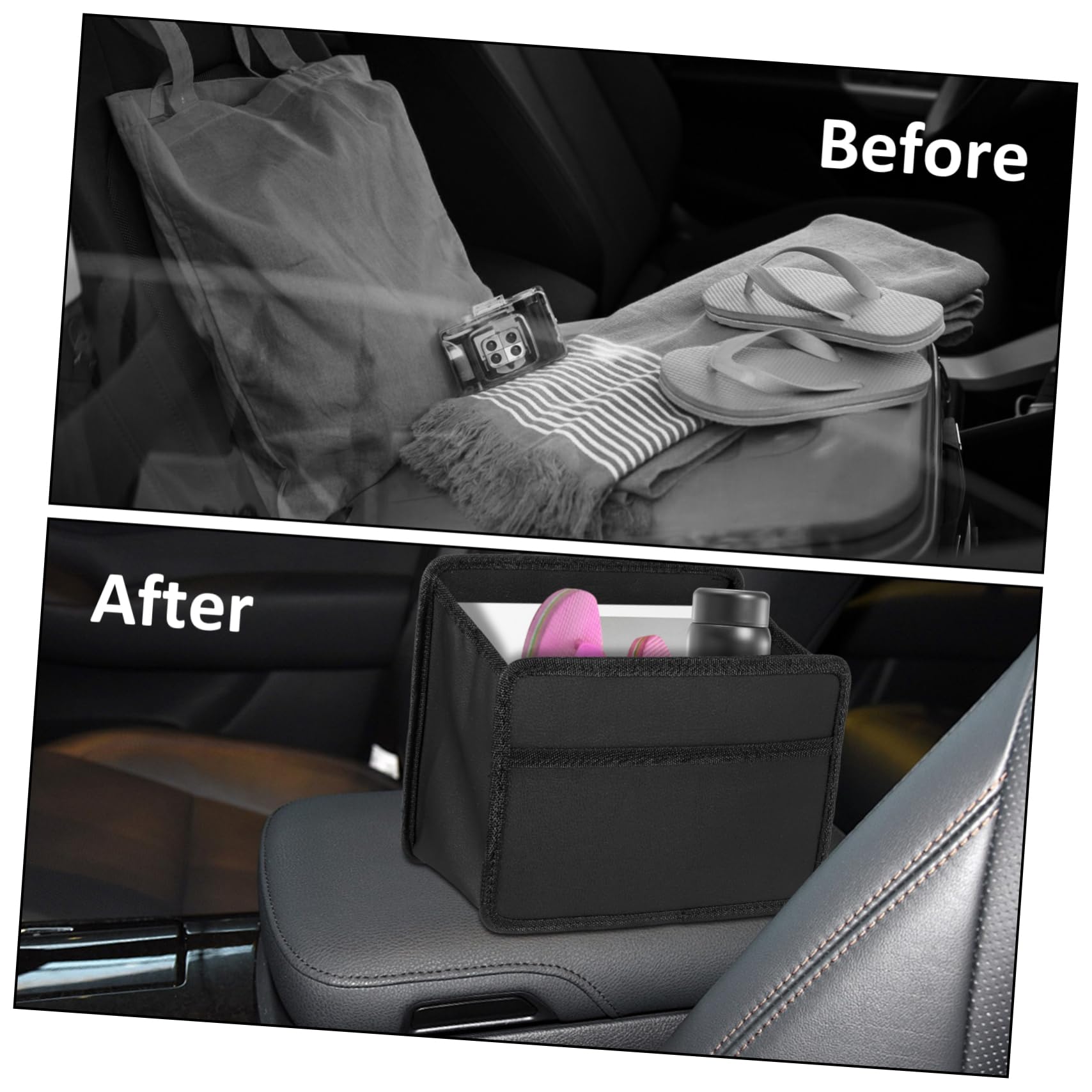 Faltbarer Autositz Organizer Rücksitz Auto Mülleimer aus Oxfordstoff | Tragbar, Strapazierfähig, Stabile Ausführung, Elegante Optik, für Wagen, Platzsparend Zusammenklappbar