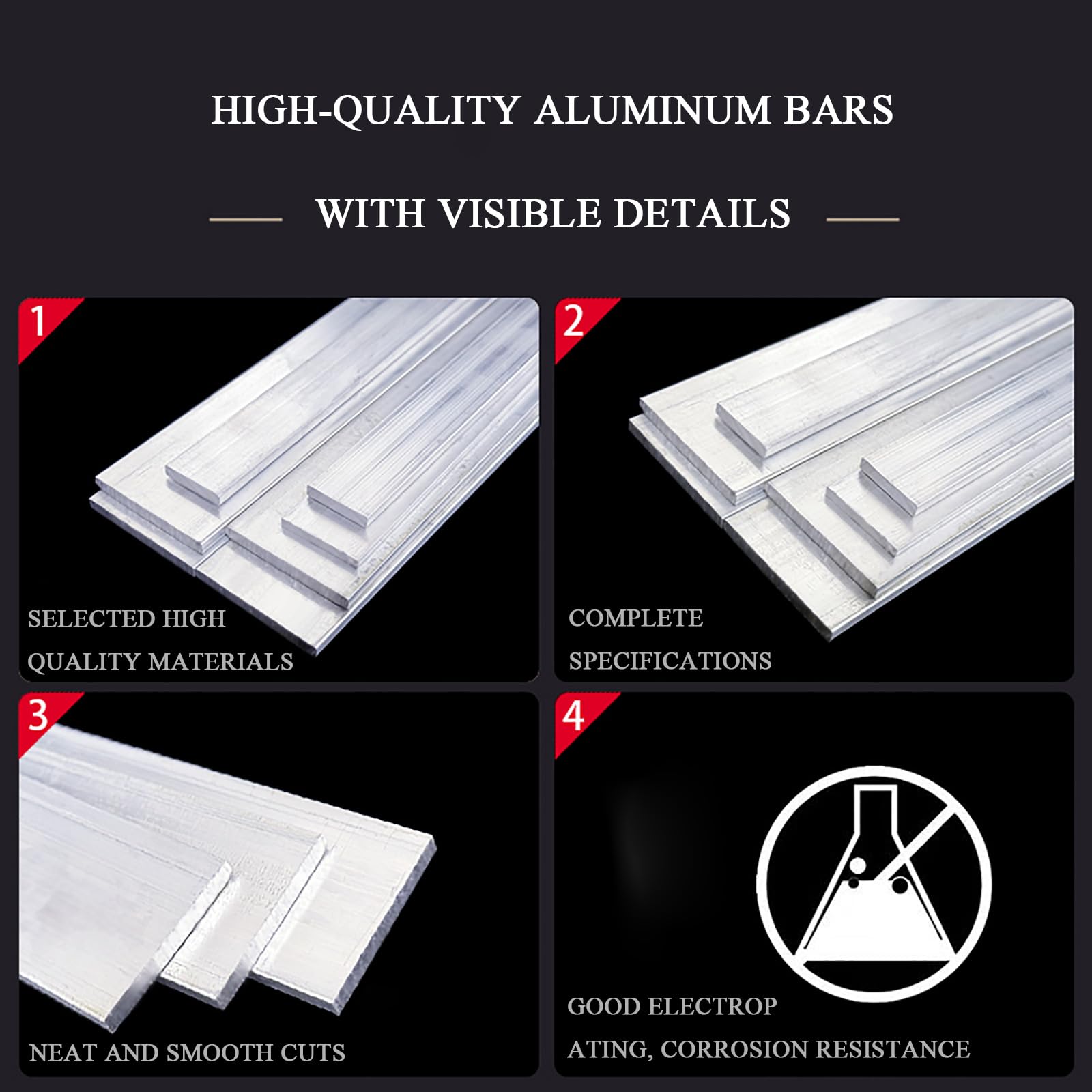 Aluminium aluminium platte staaf/plaat 1 stuks vierkante aluminium platte BAR 300 mm lang 12 mm dikte 6061 plaat for algemeen gebruik, massief nieuwe molenvoorraad(40mm
