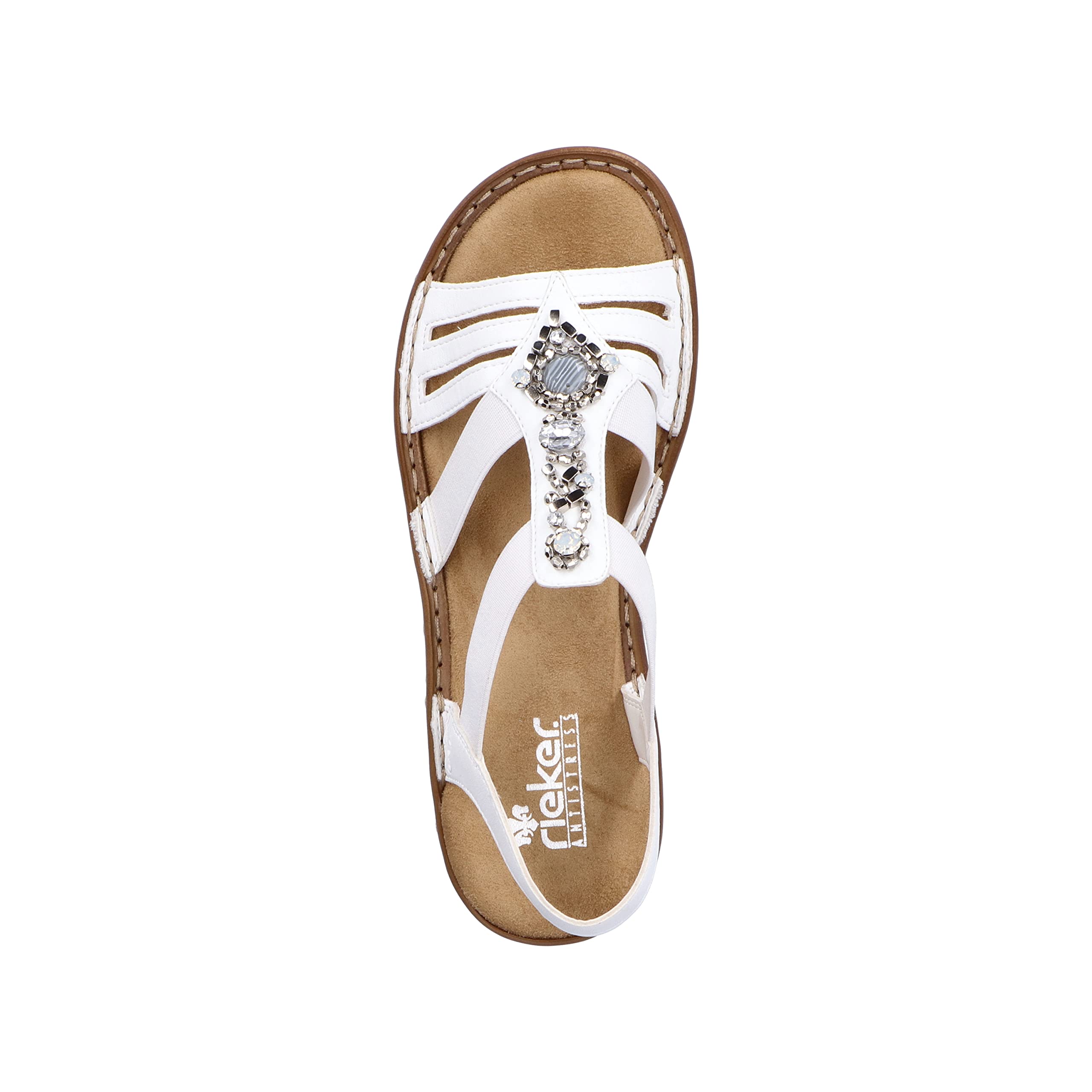 Rieker 60839-80 Damen Sandale Synthetik weiß