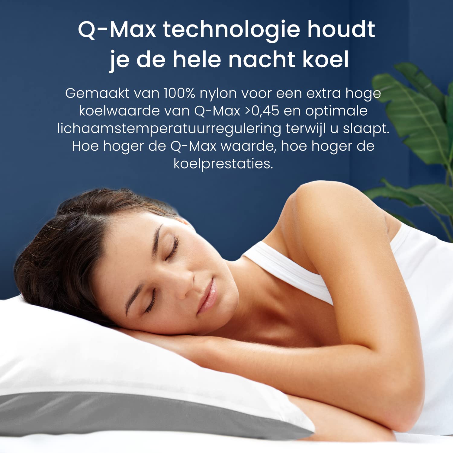 Cosi Home Koelende Kussenhoezen 80 * 80 cm Q-Max 0.45, dubbelzijdig voor Zomer en Het Hele Jaar Door, Ademend Koel Zijden Kussenslopen, Machinewasbaar - Verpakking van 2, Crème