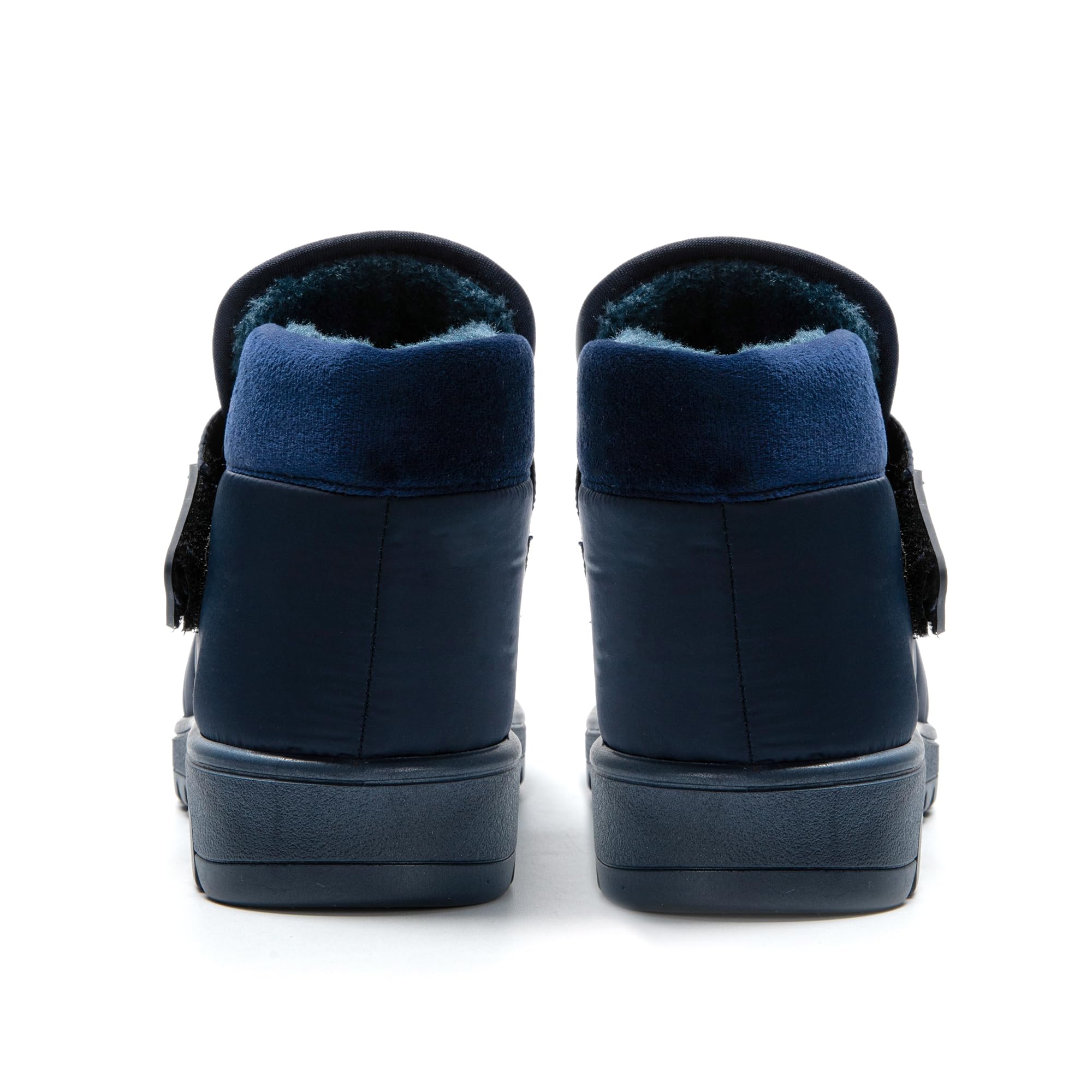 JOMIX Pantofole Donna Stivali Invernali Ciabatte Chiuse Calde da Casa Scarpe Mocassini da Inverno Babbucce Pelose Comode Chiusura a Strappo Regolabile