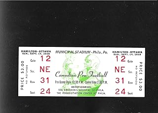 JOHN F. KENNEDY MEMORIAL LIBRARY FUND 1964 UNUSED FULL TICKET NRMT PHILA EAGLES