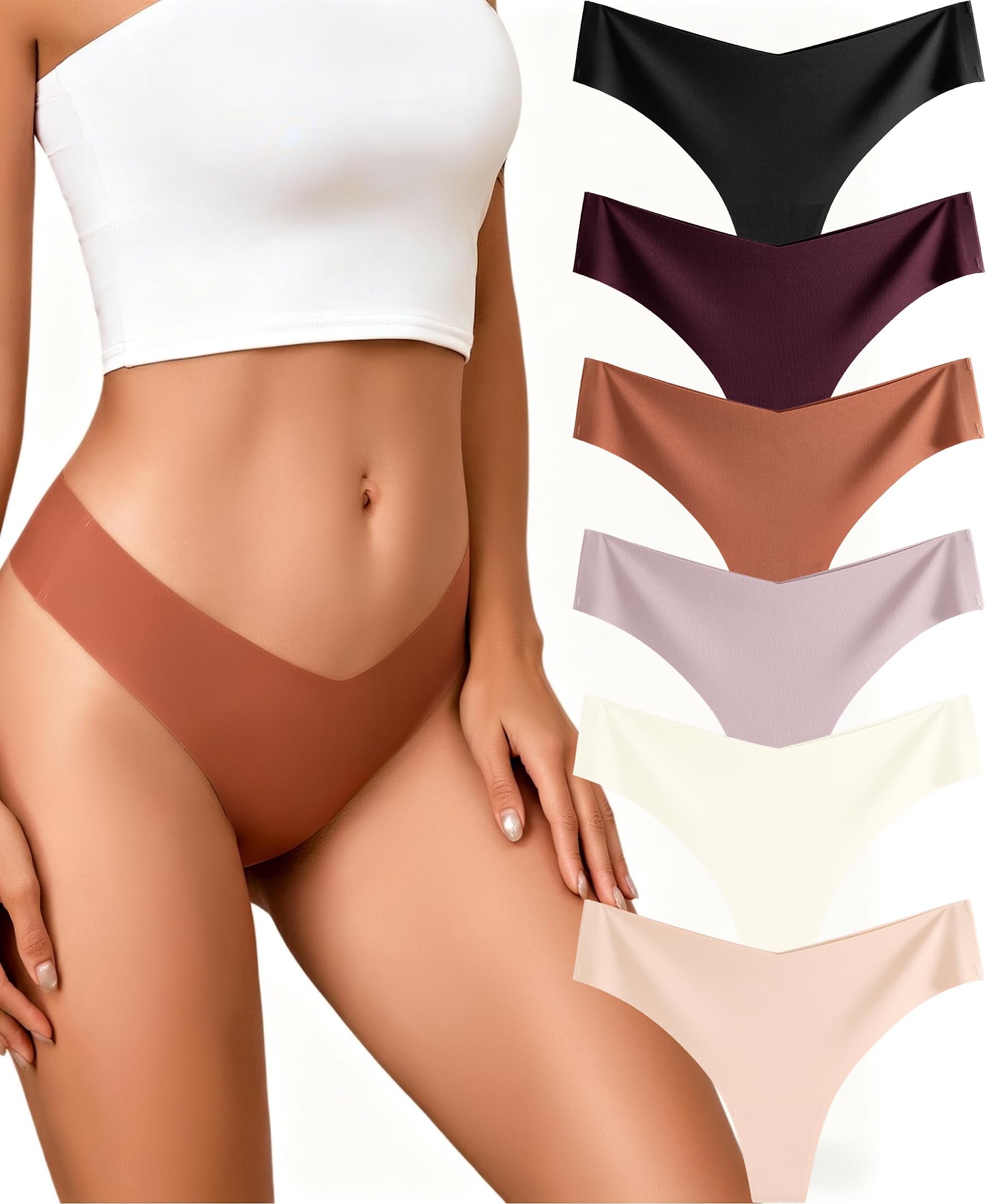 String Tanga Damen Nahtlos Seamless Slips Unterhosen V-Waist Atmungsaktiv | No Show,Unterwäsche Frauen,Bikini damen,Women Gift,Schwarz Thong,Für Sport und Alltag,Mehrpack,XS-XL