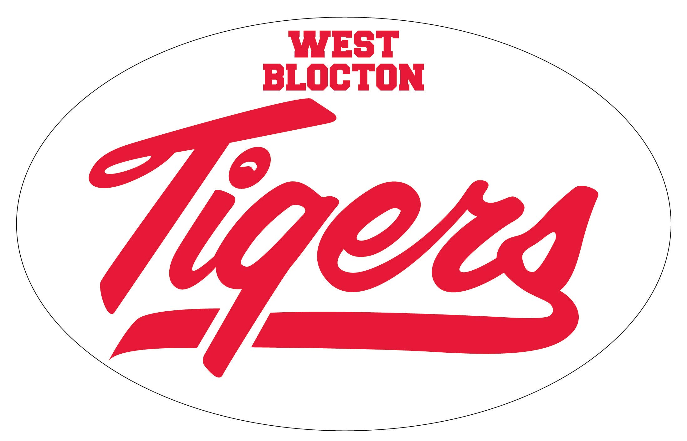 West Blocton High School Tigers Alabama Sports Team 9” x 14” Jumbo Oval Mascot Magnet
