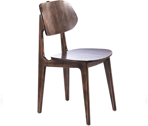 Flash Furniture Verona Silla de comedor de madera maciza, silla de restaurante de grado comercial con respaldo contorneado, marco de madera maciza,