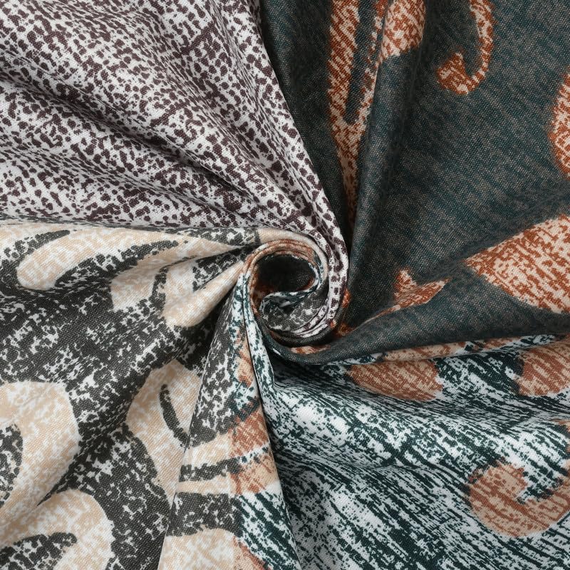 Image of NEW LEAF Cotton Fitted King Size Bedsheets with 2 Pillow Covers | Elastic Fitted | Wrinklefree | Ultrasoft |Winter Bedsheet 220 tc tc Floral | 710x72+10 Inches, Black Grey