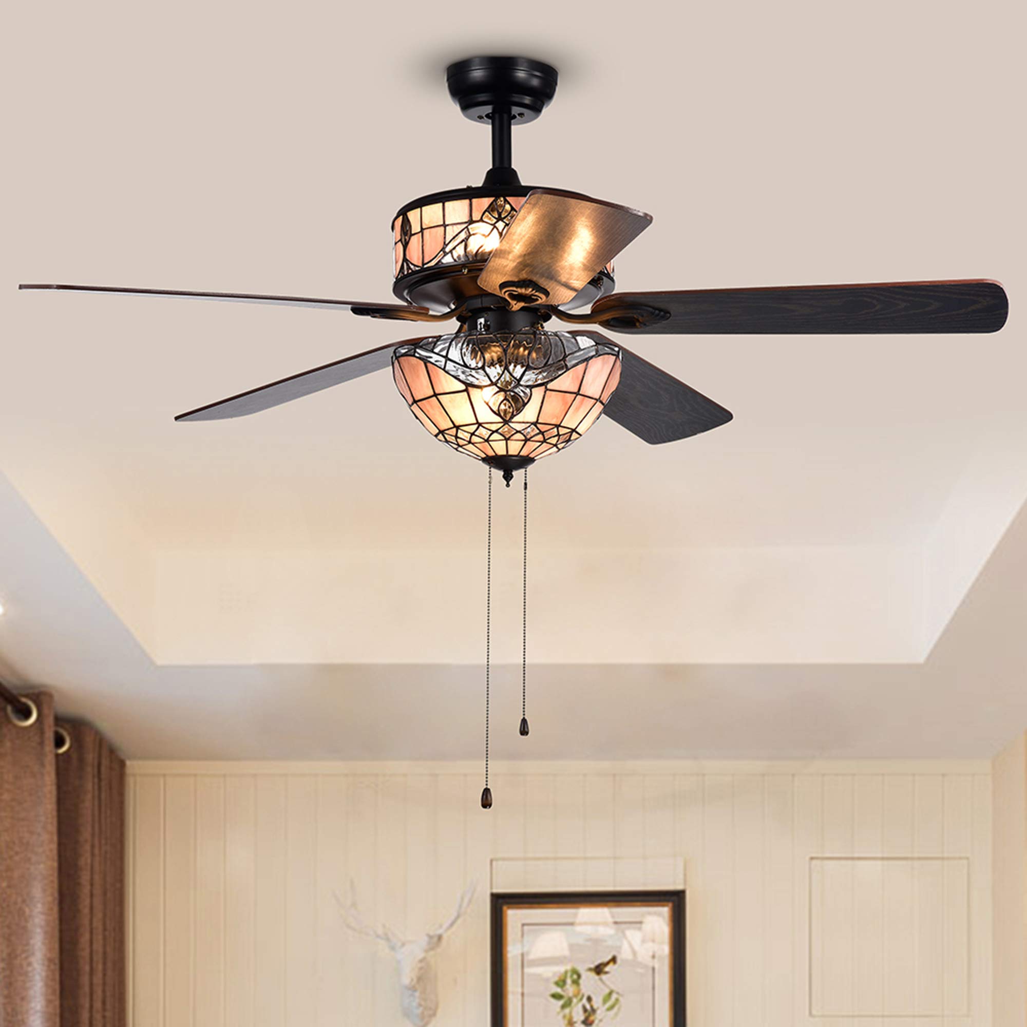 Baroque Black Ceiling Fan Colony 60" Ceiling Fan 5CSM60 | Visual